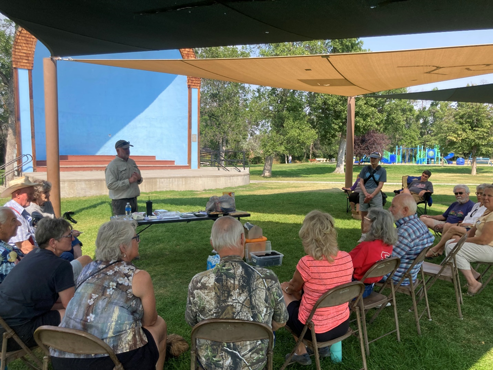 Memory Cafe at Gibson Park for a birdwatching event. 